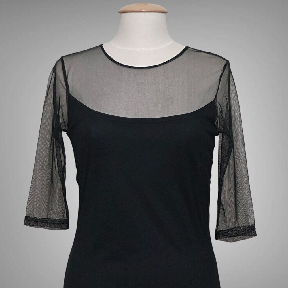 Vintage Street Magic Womens Dress L Black Sheer Bodycon Maxi Witchy Whimsigoth - Picture 3 of 13